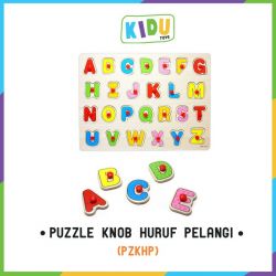 Puzzle Knob Huruf Pelangi