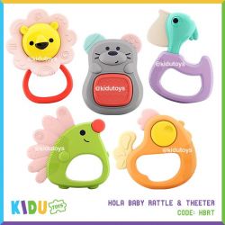 Mainan Anak Gigitan Hola Baby Rattle & Theeter 5in1 Kidu Toys - HBRT