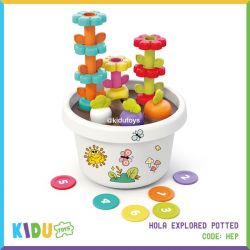 Mainan Edukasi Anak Menyusun Tanaman Hola Explored Potted Kidu Toys - HEP