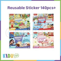 Buku Stiker Anak Reusable Sticker Pad 140+ pcs Kidu Toys - RSP5
