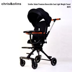 ChrisOlins 8878 Stroller Lipat Baby Stroller Dubai Premium Reversible Seat Light Weight Travelling - SCO8878RSLWT